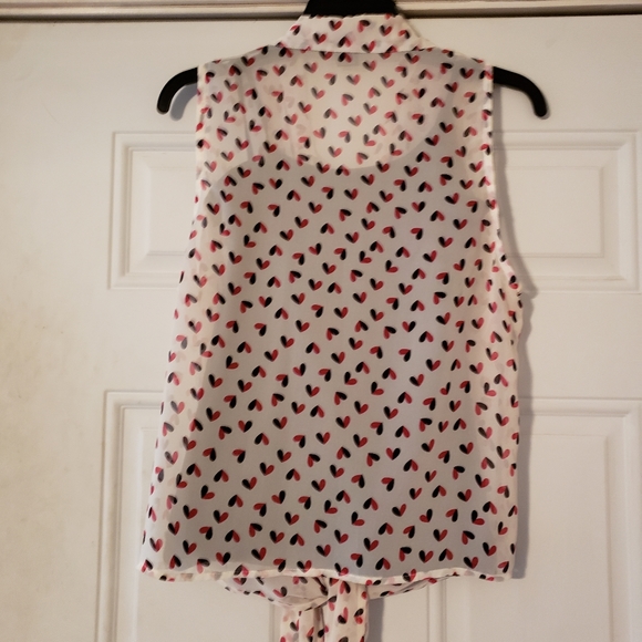 Timing brand sleeveless sheer button down blouse - Picture 5 of 8